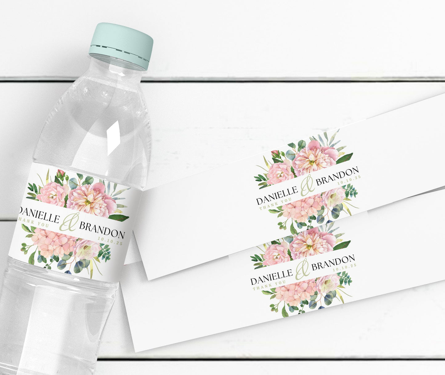 25 Personalized Water Bottle Labels, Wedding Party Water Bottle Stickers