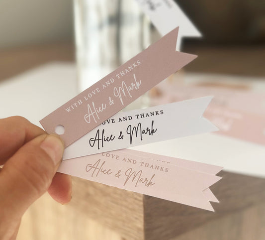Thank You Tags for Favors, Custom Gift Tags