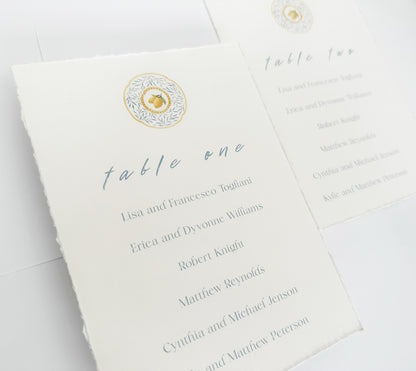 Lemon Design Italian Wedding Table Cards