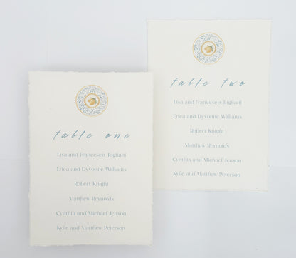 Lemon Design Italian Wedding Table Cards