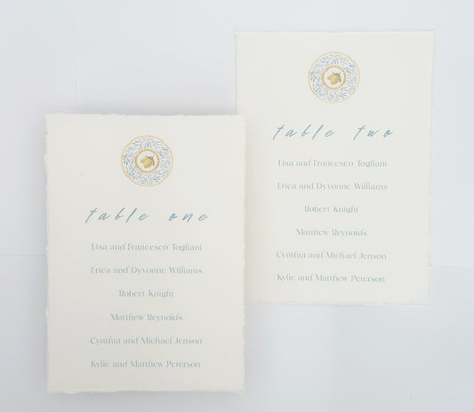 Lemon Design Italian Wedding Table Cards
