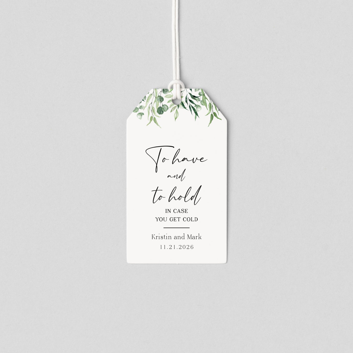 To Have and to Hold Pashmina Tags - Custom Shawl, Blanket Gift Tags