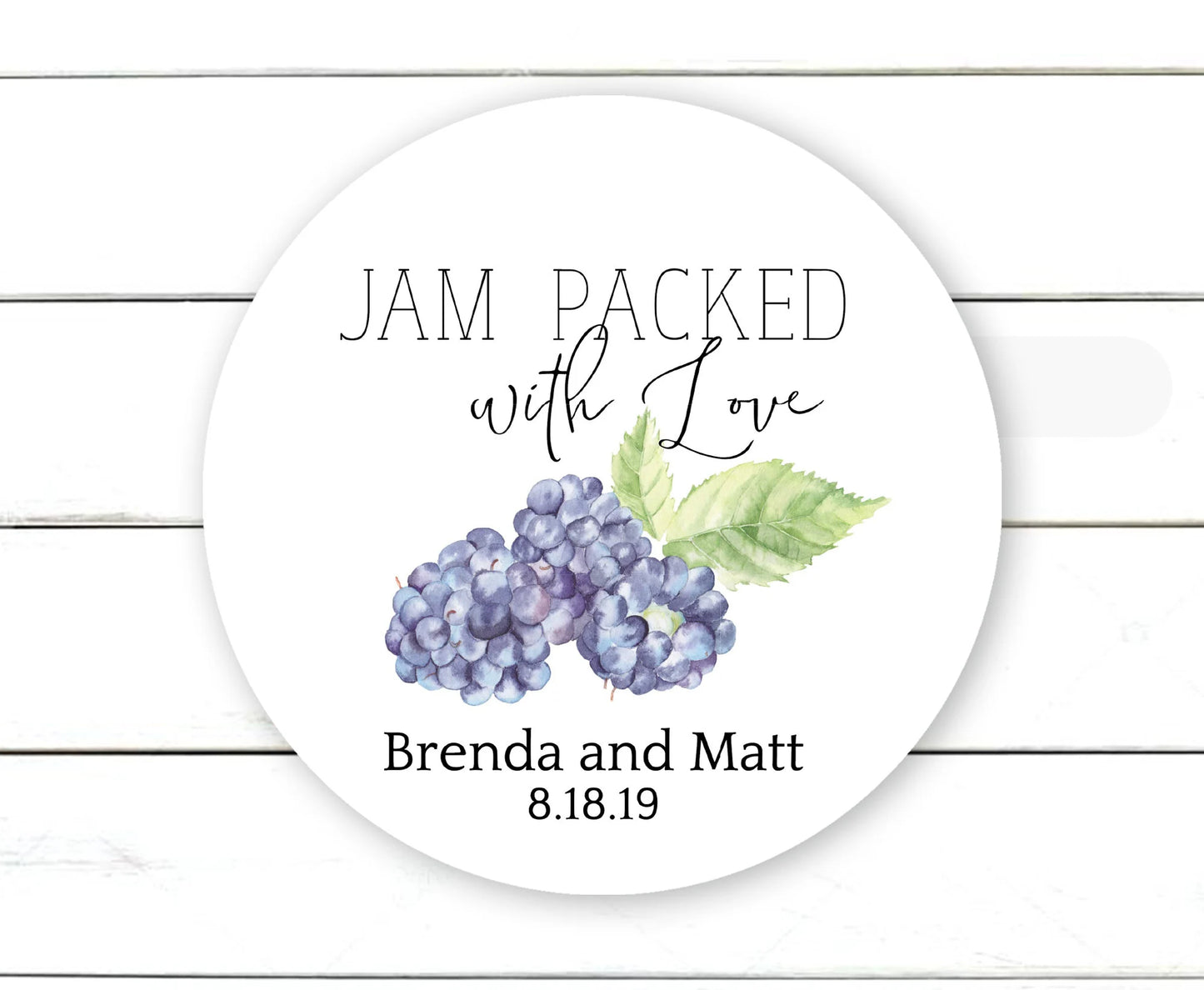 Jam Packed with Love Stickers, Strawberry, Peach, Jam Labels for Favors