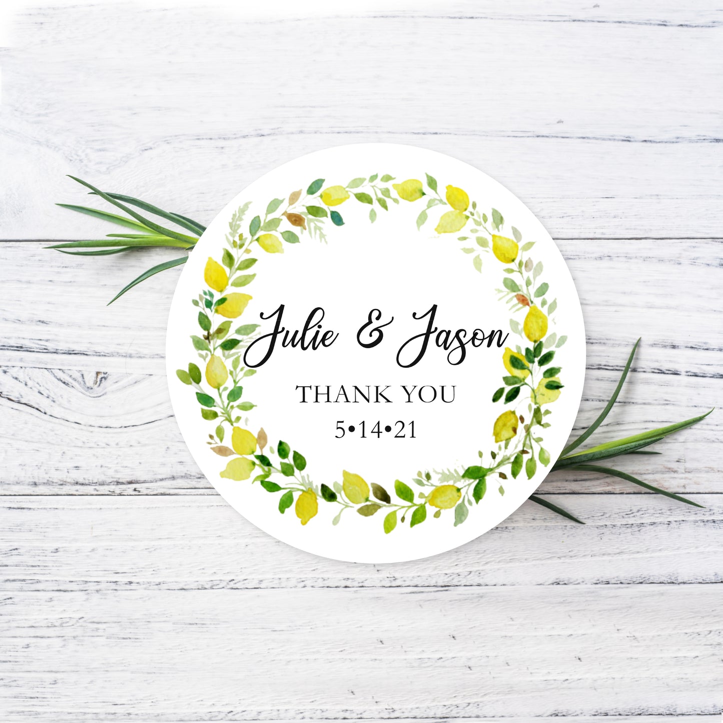 Limoncello label stickers, Wedding Thank You Stickers, Custom Printed Labels